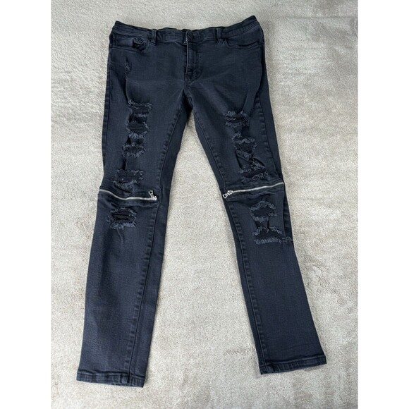Fashion Nova Mens Black Jean’s Size 38x31 - Picture 1 of 12